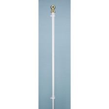 5 FT 1-PC WHITE SPINNING POLE W/BALL -  6PK CASE OF 6 - 166 5 FT 1-PC WHITE SPINNING POLE W/BALL -  6PK CASE OF 6 - 166