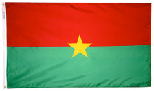 3X5 FT NYL-GLO BURKINA FASO BURKINABES FLAG - 199135 3X5 FT NYL-GLO BURKINA FASO BURKINABES FLAG - 199135