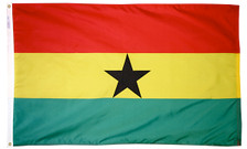 3X5 FT NYL-GLO GHANA GHANAIAN FLAG - 192966 3X5 FT NYL-GLO GHANA GHANAIAN FLAG - 192966