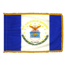 Annin U.S. Air Force Retired Flag 3X4 ft Colonial Nyl-Glo w/Pole Sleeve Gold Fringe 439210