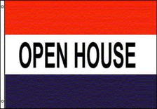 3X5 FT DET-GLO OPEN HOUSE FLAG - 502160