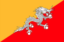 2X3 FT NYL-GLO BHUTAN BHUTANESE FLAG - 190640