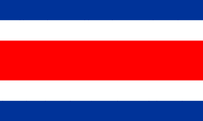 4X6 FT NYL-GLO COSTA RICA CIVIL RICAN FLAG - 191954