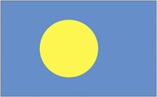 5X8 FT NYL-GLO PALAU PALAUAN FLAG - 221539 5X8 FT NYL-GLO PALAU PALAUAN FLAG - 221539