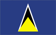 5X8' NYL-GLO ST LUCIA LUCIAN FLAG 5X8' NYL-GLO ST LUCIA LUCIAN FLAG