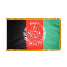 4X6' COL NYL-GLO AFGHANISTAN 2005 AFGHANISTANI AFGHANISTANIAN W/FRINGE FLAG 4X6' COL NYL-GLO AFGHANISTAN 2005 AFGHANISTANI AFGHANISTANIAN W/FRINGE FLAG