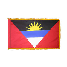 3X5' COL NYL-GLO ANTIGUA & BARBUDA ANTIGUAN & BARBUDAN W/FRINGE FLAG