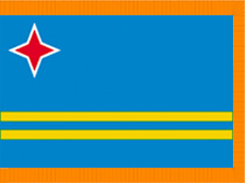 3X5' COL NYL-GLO ARUBA ARUBAN W/FRINGE FLAG