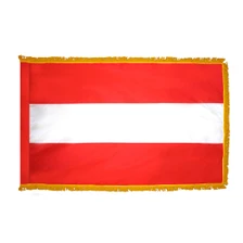 3X5' COL NYL-GLO AUSTRIA AUSTRIAN W/FRINGE FLAG