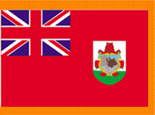 3X5' COL NYL-GLO BERMUDA BERMUDAN BERMUDIAN W/FRINGE FLAG