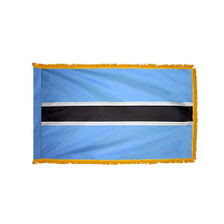 3X5' COL NYL-GLO BOTSWANA BOTSWANAN BOTSWANIAN W/FRINGE FLAG