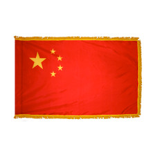 3X5' COL NYL-GLO CHINA CHINESE W/FRINGE FLAG