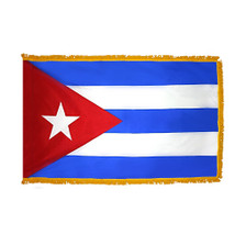 3X5' COL NYL-GLO CUBA CUBAN W/FRINGE FLAG 3X5' COL NYL-GLO CUBA CUBAN W/FRINGE FLAG