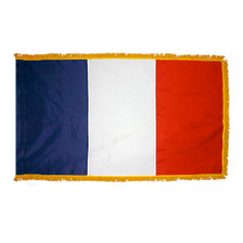 3X5' COL NYL-GLO FRANCE FRENCH W/FRINGE FLAG