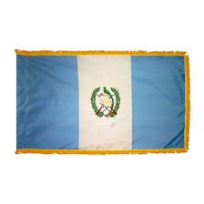 3X5'  COL NYL-GLO GUATEMALA GOVERNMENT GUATEMALAN W/FRINGE FLAG