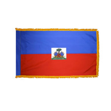 3X5' COL NYL-GLO HAITI GOVERNMENT HAITIAN W/FRINGE FLAG 3X5' COL NYL-GLO HAITI GOVERNMENT HAITIAN W/FRINGE FLAG