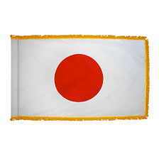 3X5' COL NYL-GLO JAPAN JAPANESE W/FRINGE FLAG 3X5' COL NYL-GLO JAPAN JAPANESE W/FRINGE FLAG