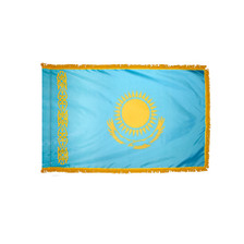 3X5' COL NYL-GLO KAZAKHSTAN KAZAKHSTANI KAZAKHSTANIAN W/FRINGE FLAG