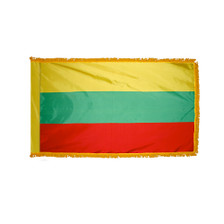 3X5'  COL NYL-GLO LITHUANIA LITHUANIAN W/FRINGE FLAG 3X5'  COL NYL-GLO LITHUANIA LITHUANIAN W/FRINGE FLAG