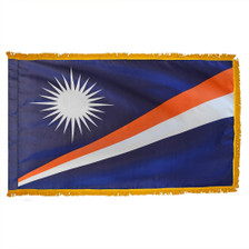 3X5' COL NYL-GLO MARSHALL ISLAND W/FRINGE FLAG 3X5' COL NYL-GLO MARSHALL ISLAND W/FRINGE FLAG