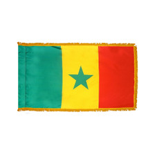 3X5' COL NYL-GLO SENEGAL SENEGALESE W/FRINGE FLAG 3X5' COL NYL-GLO SENEGAL SENEGALESE W/FRINGE FLAG