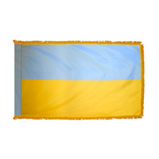 3X5' COL NYL-GLO UKRAINE UKRAINIAN W/FRINGE FLAG