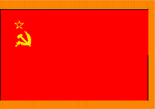3X5' COL NYL-GLO USSR 1955-91 W/FRINGE FLAG