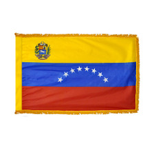 3X5' COL NYL-GLO VENEZUELA GOVERNMENT VENEZUELAN W/FRINGE FLAG