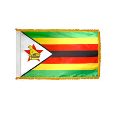 3X5' COL NYL-GLO ZIMBABWE ZIMBABWEAN W/FRINGE FLAG 3X5' COL NYL-GLO ZIMBABWE ZIMBABWEAN W/FRINGE FLAG
