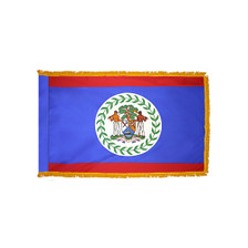 4X6' COL NYL-GLO BELIZE BELIZEAN W/FRINGE FLAG