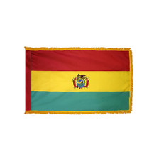 4X6' COL NYL-GLO BOLIVIA GOVERNMENT BOLIVIAN W/FRINGE FLAG