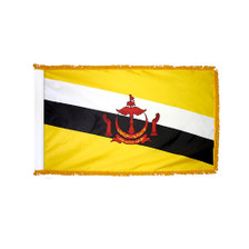 4X6' COL NYL-GLO BRUNEI BRUNEIAN W/FRINGE FLAG
