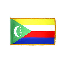 4X6' COL NYL-GLO COMOROS COMORIAN W/FRINGE FLAG