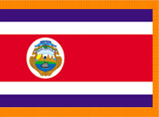 4X6' COL NYL-GLO COSTA RICA RICAN W/FRINGE FLAG