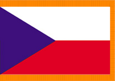 4X6' COL NYL-GLO CZECH REPUB W/FRINGE FLAG