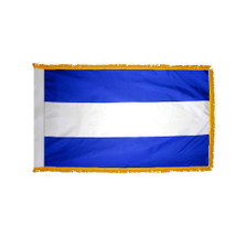 4X6' COL NYL-GLO EL SALVADOR CIVIL SALVADORIAN W/FRINGE FLAG