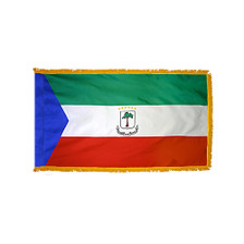4X6' COL NYL-GLO EQUATORIAL GUINEA GOVERNMENT GUINEAN W/FRINGE FLAG