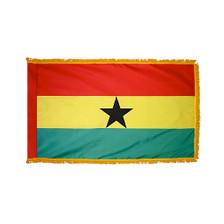 4X6' COL NYL-GLO GHANA GHANAIAN W/FRINGE FLAG