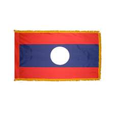 4X6' COL NYL-GLO LAOS LAOTIAN W/FRINGE FLAG