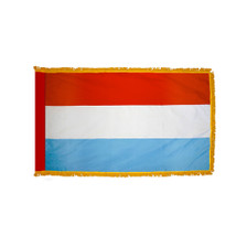 4X6' COL NYL-GLO LUXEMBOURG LUXEMBOURGIAN LUXEMBOURGER W/FRINGE FLAG