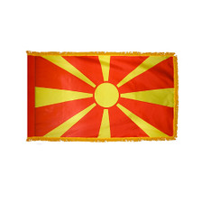 4X6' COL NYL-GLO MACEDONIA MACEDONIAN W/FRINGE FLAG