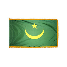 4X6' COL NYL-GLO MAURITANIA MAURITANIAN W/FRINGE FLAG