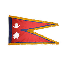 4X6' COL NYL-GLO NEPAL NEPALESE W/FRINGE FLAG 4X6' COL NYL-GLO NEPAL NEPALESE W/FRINGE FLAG