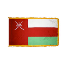 4X6' COL NYL-GLO OMAN OMANI W/FRINGE FLAG