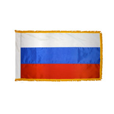 4X6' COL NYL-GLO RUSSIA RUSSIAN W/FRINGE FLAG 4X6' COL NYL-GLO RUSSIA RUSSIAN W/FRINGE FLAG