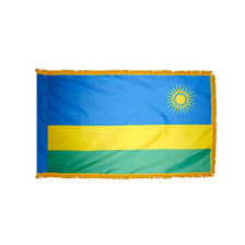4X6' COL NYL-GLO RWANDA RWANDAN W/FRINGE FLAG