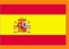 4X6' COL NYL-GLO SPAIN GOVERNMENT SPANISH SPANIARD W/FRINGE FLAG 4X6' COL NYL-GLO SPAIN GOVERNMENT SPANISH SPANIARD W/FRINGE FLAG