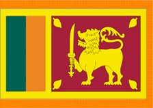 4X6' COL NYL-GLO SRI LANKA LANKAN W/FRINGE FLAG