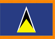 4X6' COL NYL-GLO ST LUCIA LUCIAN W/FRINGE FLAG