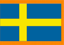 4X6' COL NYL-GLO SWEDEN SWEDES SWEDISH W/FRINGE FLAG 4X6' COL NYL-GLO SWEDEN SWEDES SWEDISH W/FRINGE FLAG